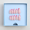 Pink Gem Floral French Tips in packaging