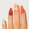 Light skinned hand with Fruit Chunk 3D Nails
