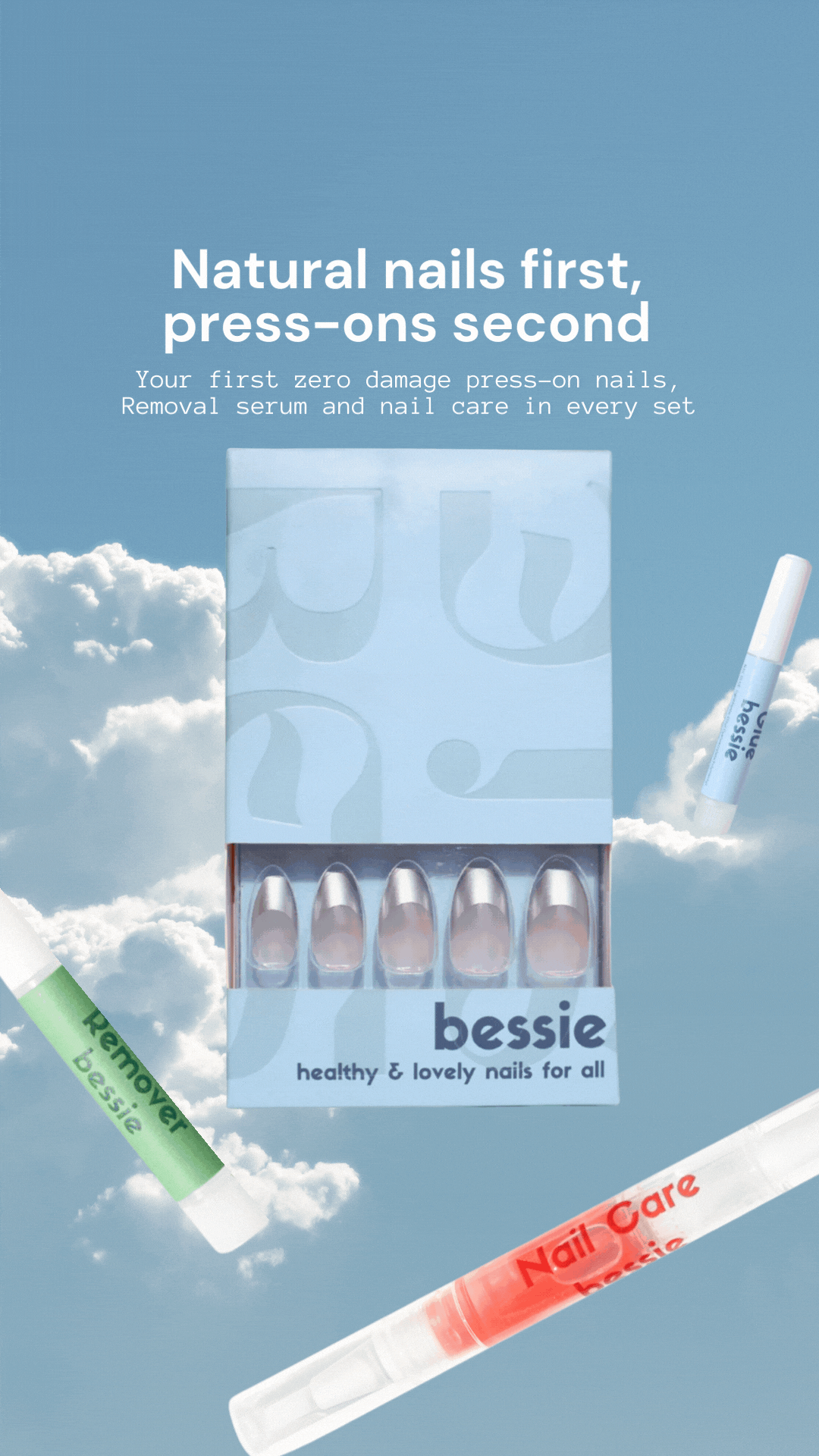 The Zero Damage PressOn Nails Bessie Nails